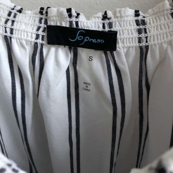 Soprano Striped off the shoulder romper - Picture 4 of 4